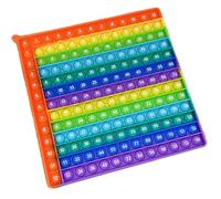 Times Tables Math Game Age 6+, Double-Sided Number Board, Push Pop Bubble Sensory Fidgets, Addition & Multiplication 12x12, Preschool Education Toy, 20cm