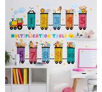 Times Tables Poster - 55 X 192CM Multiplication Tables For Kids of Animals for Train, Times Tables Wall Stickers, Times Table Chart, Times Table Poster For Kids, Kids Sticker Chart,Maths Posters Kids