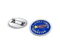 Times Tables Superstar Badges, School Mathematics Awards, Pack of 6