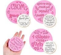 TIMESETL 3pcs Cookie Stamp Fondant Cupcake Embosser for Fondant, Thank You for Helping Me Grow, Big Hearts Shape Little Minds Thank You Fondant Stamp World's Best Teacher Fondant Embosser/Stamp