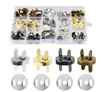 TIMESETL 40 Sets 18mm Button Clasps Snaps Fastener Clasps DIY Craft Sewing Buttons Knitting Buttons Sets for Sewing, Craft, Purses, Bags, Clothes, Leather, 4 Colors