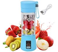 TIMESETL Portable Blender, Personal Blender Portable Juicer Cup Fruit Mixer USB Charger Mini Juice Blenders for Smoothies and Shakes,with 6 Power Blades Travel Blenders for Travel Gym Outdoor