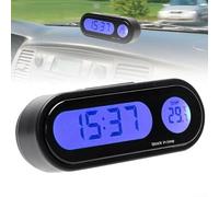 Timetable Thermometer, Digital Car Inside Electronic LED Clock Thermometer With Clear Digital Display