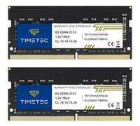 Timetec 16GB KIT (2x8GB) DDR4 2133MHz (PC4-2133P) PC4-17000 SODIMM Laptop RAM - 260-Pin 1.2V CL15 Non-ECC Unbuffered Memory Module for Laptop, Notebook, Mini PC, All-in-One