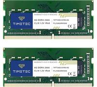 Timetec 16GB KIT (2x8GB) DDR4 2666MHz PC4-21300 Unbuffered ECC UDIMM 1.2V CL19 1Rx8 Single Rank 260 Pin SODIMM Memory RAM Module Upgrade (16GB KIT (2x8GB))