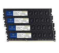 Timetec 16GB KIT(4x4GB) DDR3L / DDR3 1600MHz PC3L-12800 / PC3-12800 Non-ECC Unbuffered 1.35V / 1.5V CL11 2Rx8 Dual Rank 240 Pin UDIMM Desktop PC Computer Memory RAM Module Upgrade