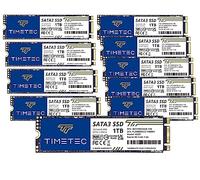 Timetec 1TBx10 (10 Pack) SSD 3D NAND SATA III 6Gb/s M.2 2280 NGFF Read Speed Up to 550MB/s SLC Cache Performance Boost Internal Solid State Drive for PC Computer Laptop and Desktop