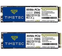 Timetec 256GBx2 (2 Pack) SSD NVMe PCIe Gen3x4 8Gb/s M.2 2280 3D NAND TLC 150TBW High Performance SLC Cache Read/Write Speed Up to 2,100/1,600 MB/s Internal Solid State Drive for PC Laptop and Desktop