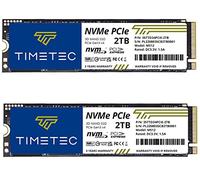 Timetec 2TBx2 (2 Pack) SSD NVMe PCIe Gen3x4 8Gb/s M.2 2280 3D NAND TLC 1800TBW Read/Write Speed Up to 3,400/3,000 MB/s Internal Solid State Drive for PC Laptop and Desktop
