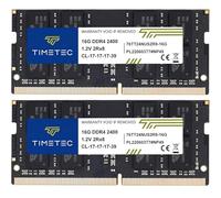 Timetec Hynix IC 32GB KIT (2x16GB) DDR4 2400MHz PC4-19200 Non ECC Unbuffered 1.2V CL17 2Rx8 Dual Rank 260 Pin SODIMM Laptop Notebook Computer Memory Ram Module Upgrade (32GB KIT (2x16GB))