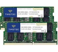 Timetec 32GB KIT(2x16GB) DDR4 2666MHz PC4-21300 Unbuffered ECC UDIMM 1.2V CL19 2Rx8 Dual Rank 260 Pin SODIMM Memory RAM Module Upgrade (32GB KIT(2x16GB))