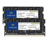 Timetec 32GB KIT (2x16GB) DDR4 2666MHz (PC4-2666V) PC4-21300 SODIMM Laptop RAM - 260-Pin 1.2V CL19 Non-ECC Unbuffered Memory Module for Laptop, Notebook, Mini PC, All-in-One