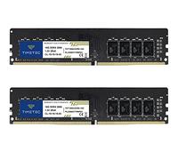 Timetec 32GB KIT (2x16GB) DDR4 2666MHz (PC4-2666V) PC4-21300 UDIMM Desktop RAM - 288-Pin 1.2V CL19 Non-ECC Unbuffered DIMM Memory Module Upgrade