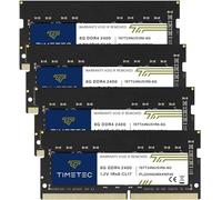 Timetec 32GB KIT (4x8GB) DDR4 2400MHz (PC4-2400T) PC4-19200 SODIMM Laptop RAM - 260-Pin 1.2V CL17 Non-ECC Unbuffered Memory Module for Laptop, Notebook, Mini PC, All-in-One
