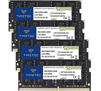 Timetec 64GB KIT(4x16GB) DDR4 3200MHz (or 2933MHz or 2666MHz) PC4-25600 Non-ECC Unbuffered 1.2V CL22 2Rx8 Dual Rank 260 Pin SODIMM Laptop Notebook PC Computer Memory RAM Module Upgrade