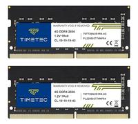 Timetec 8GB KIT (2x4GB) DDR4 2666MHz (PC4-2666V) PC4-21300 SODIMM Laptop RAM - 260-Pin 1.2V CL19 Non-ECC Unbuffered Memory Module for Laptop, Notebook, Mini PC, All-in-One