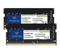 Timetec DDR4 16GB Kit (2x8GB) 3200MHz PC4-21300 Non-ECC Unbuffered 1.2V CL22 1Rx8 Single-Rank 260 Pin SODIMM Laptop Notebook PC Computer Memory RAM Module Upgrade.