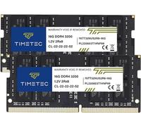 Timetec DDR4 3200MHz PC4-21300 Non-ECC Unbuffered 1.2V CL22 2Rx8 Dual Rank 260 Pin SODIMM Laptop Notebook PC Computer Memory RAM Module Upgrade (3200Mhz 32GB Kit (2x16GB))