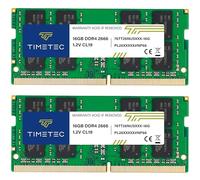 Timetec Elite 32GB KIT(2x16GB) DDR4 2666MHz PC4-21300 Non-ECC Unbuffered 1.2V CL19 2Rx8 Dual Rank 260 Pin SODIMM Laptop Notebook PC Computer Memory RAM Module Upgrade