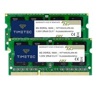Timetec Premium 16GB KIT(2x8GB) DDR3L/DDR3 1600MHz(DDR3L-1600) PC3L-12800 Non-ECC Unbuffered 1.35V/1.5V CL11 2Rx8 Dual Rank 204 Pin SODIMM Laptop Notebook RAM