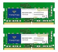Timetec Premium 16GB KIT(2x8GB) DDR4 3200MHz (or 2933MHz or 2666MHz) PC4-25600 Non-ECC Unbuffered 1.2V CL22 1Rx8 Single Rank 260 Pin SODIMM Laptop Notebook PC Computer Memory RAM Module Upgrade