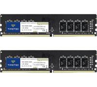 Timetec Premium 32GB KIT(2x16GB) DDR4 2400MHz PC4-19200 Non-ECC Unbuffered 1.2V CL17 2Rx8 Dual Rank 288 Pin UDIMM Desktop PC Computer Memory RAM Upgrade (32GB KIT(2x16GB))