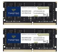 Timetec Premium 32GB KIT(2x16GB) DDR4 3200MHz (or 2933MHz or 2666MHz) PC4-25600 Non-ECC Unbuffered 1.2V CL22 2Rx8 Dual Rank 260 Pin SODIMM Laptop Notebook PC Computer Memory RAM Upgrade