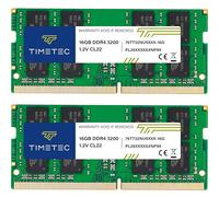 Timetec Premium 32GB KIT(2x16GB) DDR4 3200MHz (or 2933MHz or 2666MHz) PC4-25600 Non-ECC Unbuffered 1.2V CL22 2Rx8 Dual Rank 260 Pin SODIMM Laptop Notebook PC Computer Memory RAM Upgrade