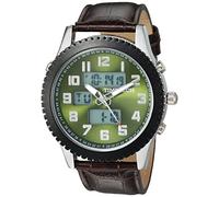 TIMETECH Men's Alarm Sport Watch Analog Digital Metal Case Green Dial