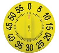 TimeTEX - Blackboard Time Clock XL Numbers | Magnetic Battery-Free Timer With Normal Dial and Beep at End of Running Time | Contents: Timer Yellow/Black (Size: 20 cm Diameter)