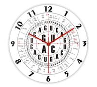 Timethink 12 Inch mRNA Condon Wheel Wall Clock, Silent Non Ticking Battery Genetics Biochemistry Science Clock Genetic Code Wall Art Molecular Biology Decorative Wall Watch Clock for Living Room