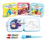 Timetome 3 Pack Water Colouring Book for Toddlers 3-6, Water Painting Books | Reusable Fairy Tale Animal Mess Free Colouring Book with Water Pen, Water Magic Colouring Book Travel Toy for Kid 3-6