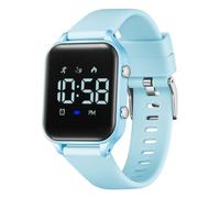 Timever Digital Watch Children Girls Boys with Pedometer, Alarm Clock, Stopwatch, Light, Date Sports Watch without App and Mobile Phone with Silicone Strap, 14 Blue, Strap.