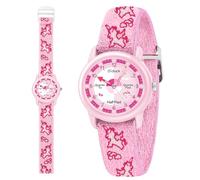 Timever Kids Analog Watches for Girls Boys with Soft Elastic Fabric Band Learning Time Waterproof Watch for Kids Age 3-12 Years Old Gift for Toddler, Pink Unicorn, Modern
