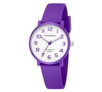 Timever Watch for Girls and Boys, Quartz Analogue Watch for Children with Silicone Strap, Learn to Tell the Time, Luminous Dial, 03 - purple, strip