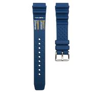 Timewheel 20mm Soft Rubber Watch Band Compatible with Many Citizen Aqualand Promaster Diver Watches (Depth Measurement ND Limit Printed in FEET) (Dark Blue)