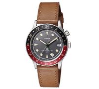 TIMEX(タイメックス) Men Black Dial Stainless Steel Automatic 39MM Watch Waterbury Traditional GMT, Black, Traditional
