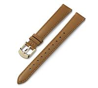 Timex 14mm Genuine Leather Strap - Tan with Gold-Tone Buckle