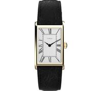 Timex 1976 Lexington Reissue 21mm Silver Tone Dial Black Leather Strap Watch