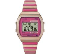 Timex 80 Women's Quartz Digital Watch TW2W41600 Pink Stainless Steel Strap 30M