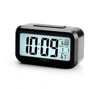 Timex Alarm Clock with Temperature Sensor and Large Display, Battery Operated for Bedroom Runs on 3 AAA Batteries (T108BC) (T108)