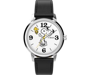 Timex Black Unisexs Analogue Watch Peanuts Marlin TW2Y19900
