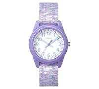 Timex Children's Quartz Watch with White Dial Analogue Display and Multicolour Nylon Strap TW7C12200