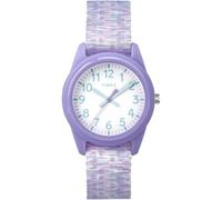 Timex Children's Quartz Watch with White Dial Analogue Display and Multicolour Nylon Strap TW7C12200