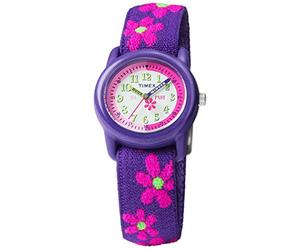 Timex Children's T89022 Purple Cloth Quartz Watch with White Dial
