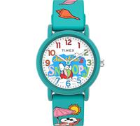 Timex Childrens Unisex Peanuts Weekender Color Rush Child's Green Watch TW2V78500 Silicone - One Size