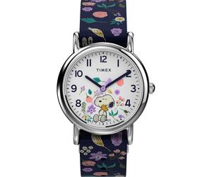 Timex Childrens Unisex Weekender X Peanuts Floral Child's Blue Watch TW2V45900 Fabric - One Size