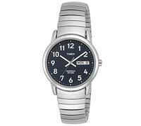 Timex Classic Men's Quartz Watch with Blue Dial Analogue Display and Silver Stainless Steel Bracelet T20031PF