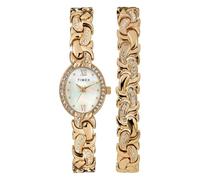 Timex Classics Women's 19mm Watch, Gold - Tone Bracelet Set TW2T49900