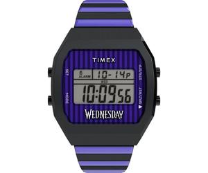 Timex Digital Wednesday T80 Purple Dial Stainless Steel Men's Watch TW2Y19500